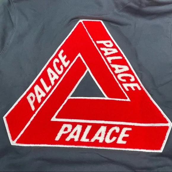 Palace Skateboards Men Medium Size Chenille TriFerg Navy Color Hoodie Sweatshirt - Picture 4 of 8